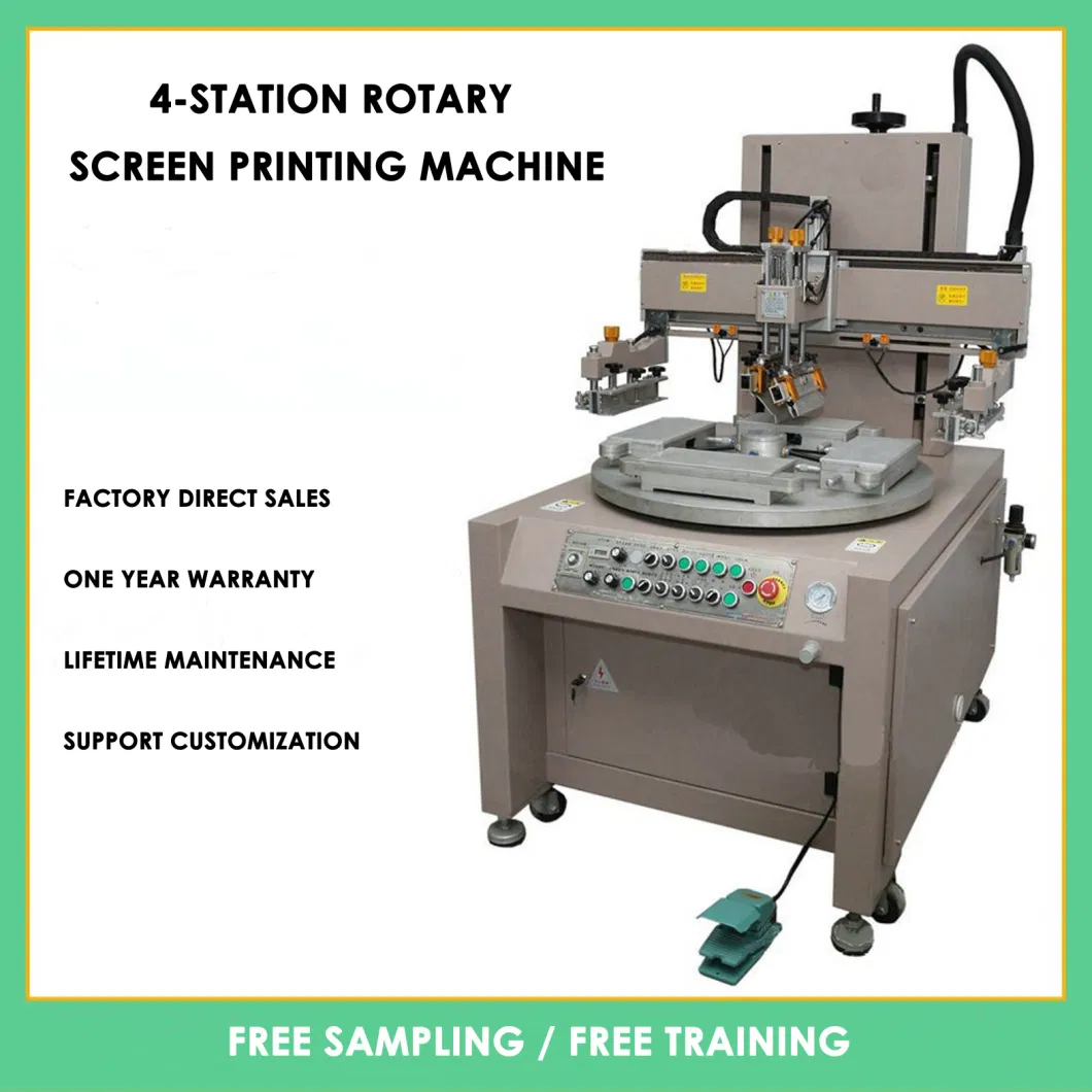 Automatic High-Precision 4-Stations Rotary Flat Screen Printer Screen Printing Machine - Zt-4W2030-Yc2